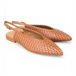 Slingback microborchie cuoio Janet<BR/> <BR/> 
