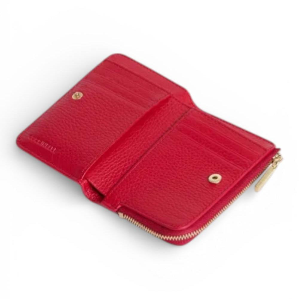 P.foglio piccolo zip metallic soft scarlet Coccinelle 