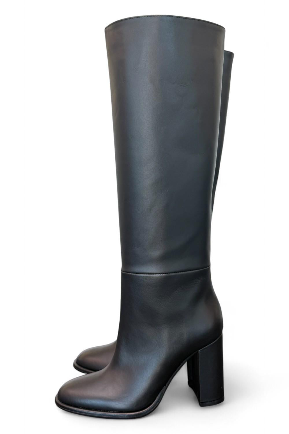 Stivale tubo nappa nera T90 Bianca Di<BR/> 