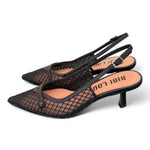Slingback Bibi Lou rete nero tacco 