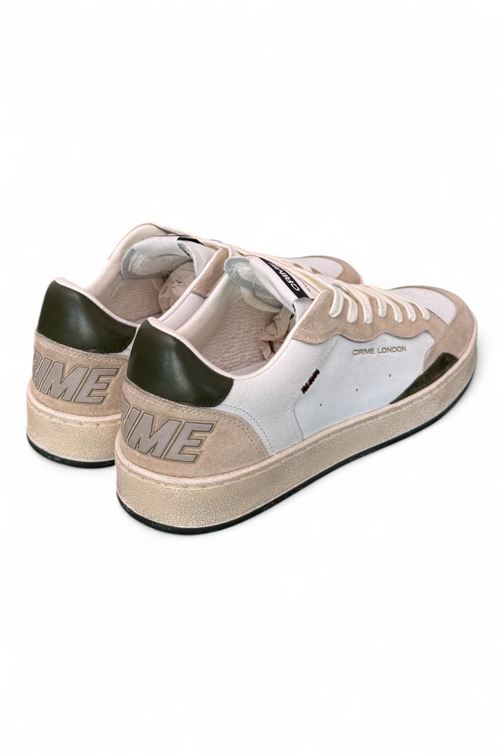 Sneaker uomo basket bianca Crime London Chelsea Dune Drift 