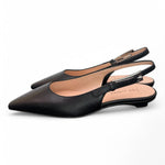 Slingback pelle nera flat Les Autres<BR/> 