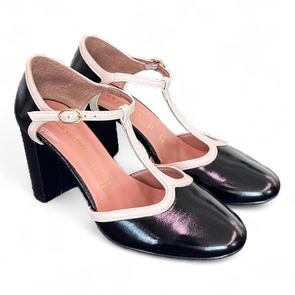 Semiaperto tondo naplak nero crema Les Autres<BR/> 