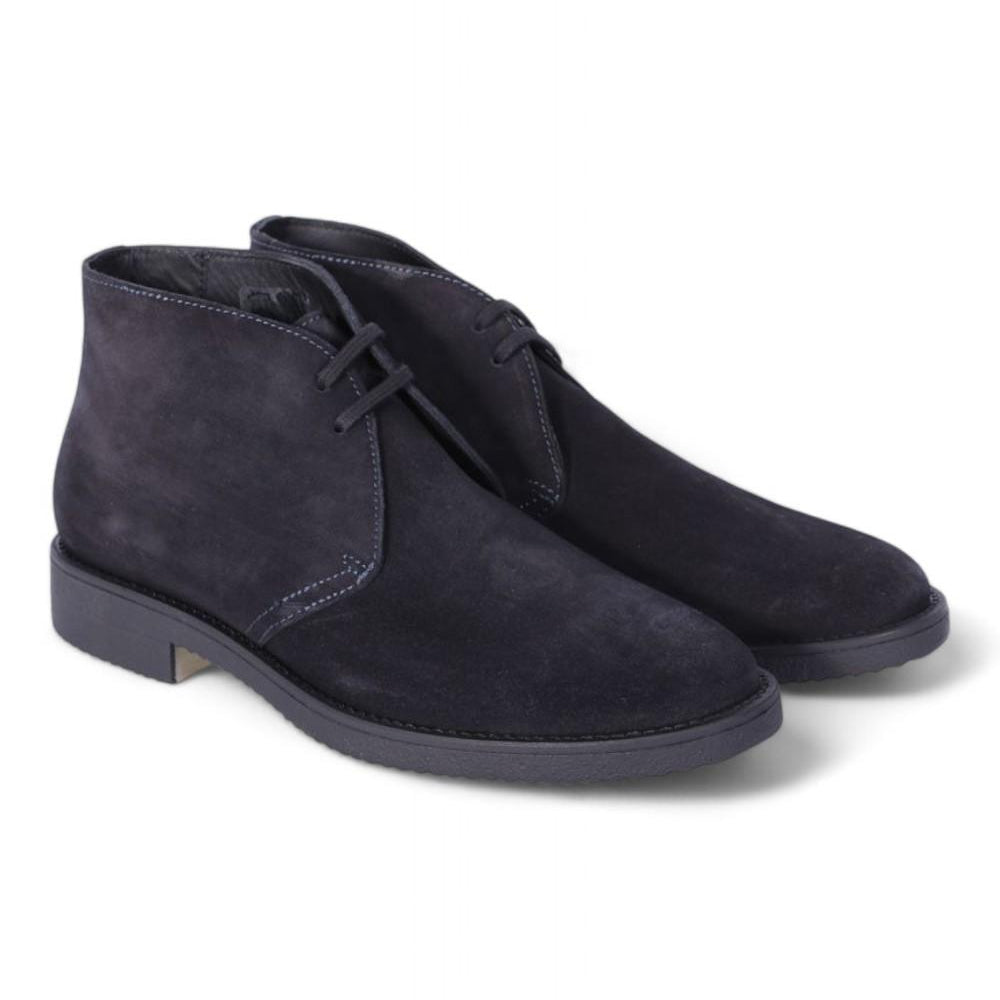 Polacco uomo suede blu Antica Cuoieria 