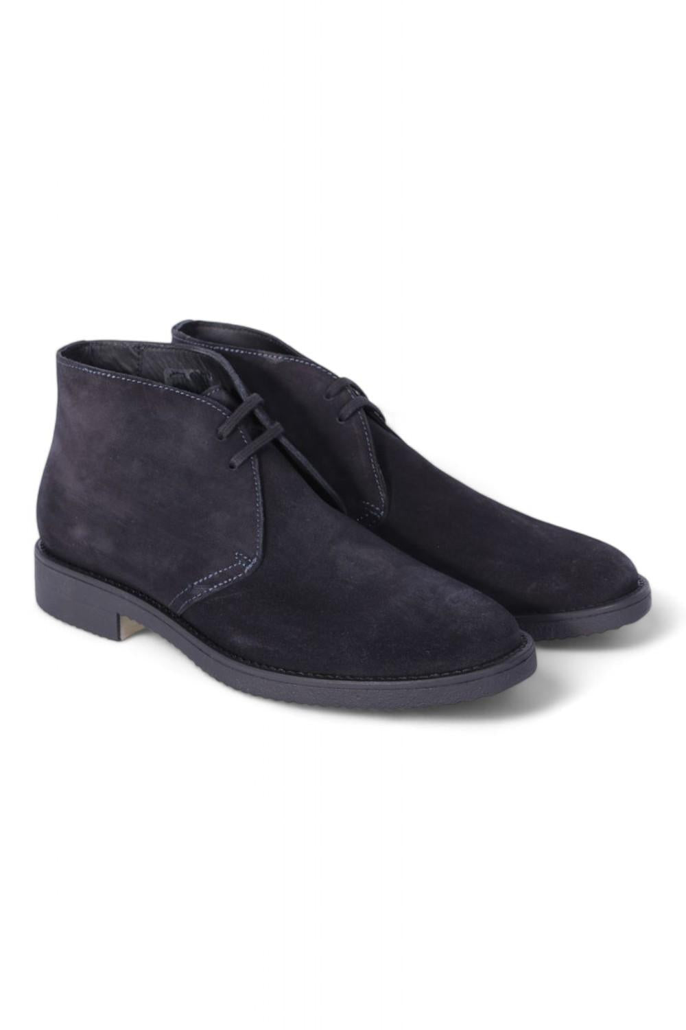 Polacco uomo suede blu Antica Cuoieria 