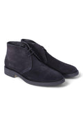 Polacco uomo suede blu Antica Cuoieria