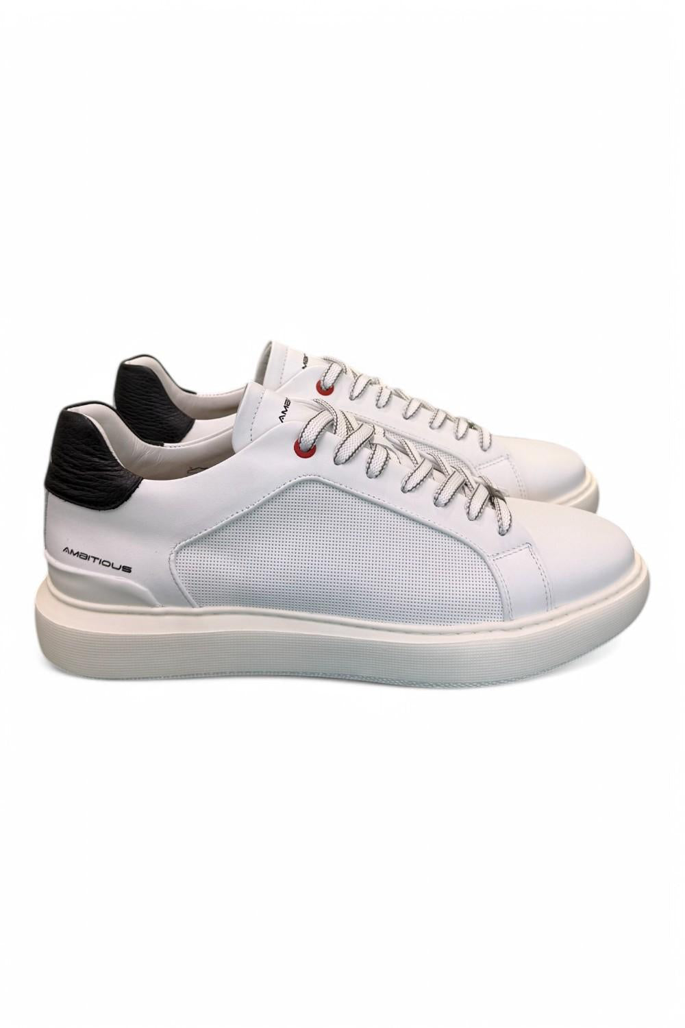Sneaker eclipse bianca nera Ambitious<BR/> 