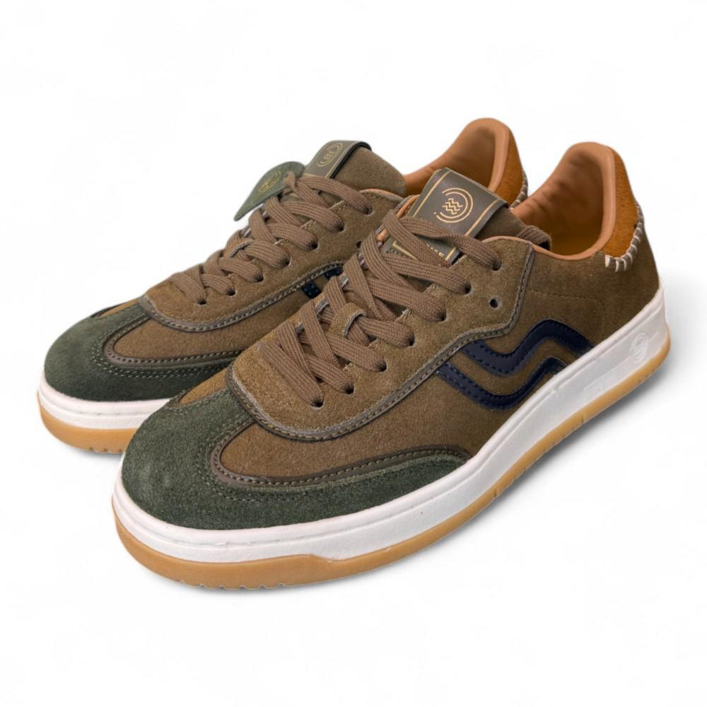 Sneaker uomo Hi suede verde Primabase <BR/> 