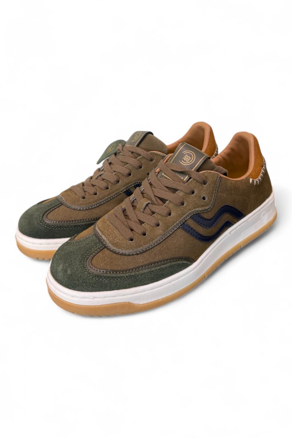 Sneaker uomo Hi suede verde Primabase <BR/> 