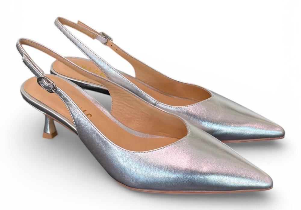 Slingback laminata argento T50 Chiconic 