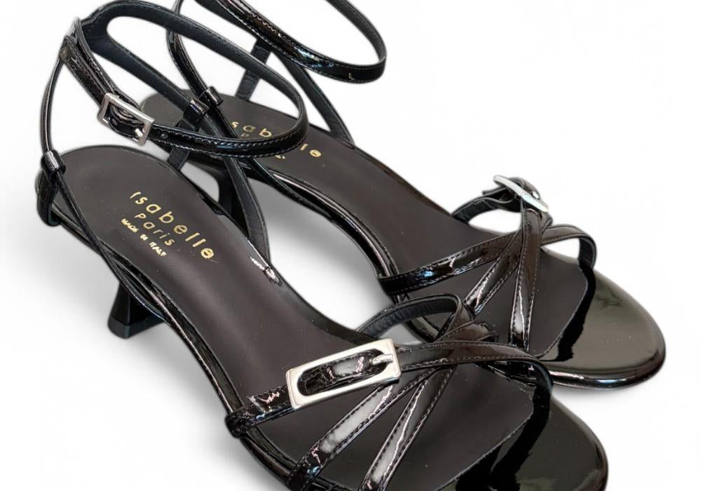 Sandalo mignon vernice nera T50 Isabelle Paris<BR/> 