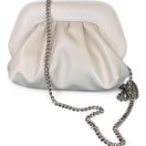 Pochette chiusura scatto ecopelle milk 
