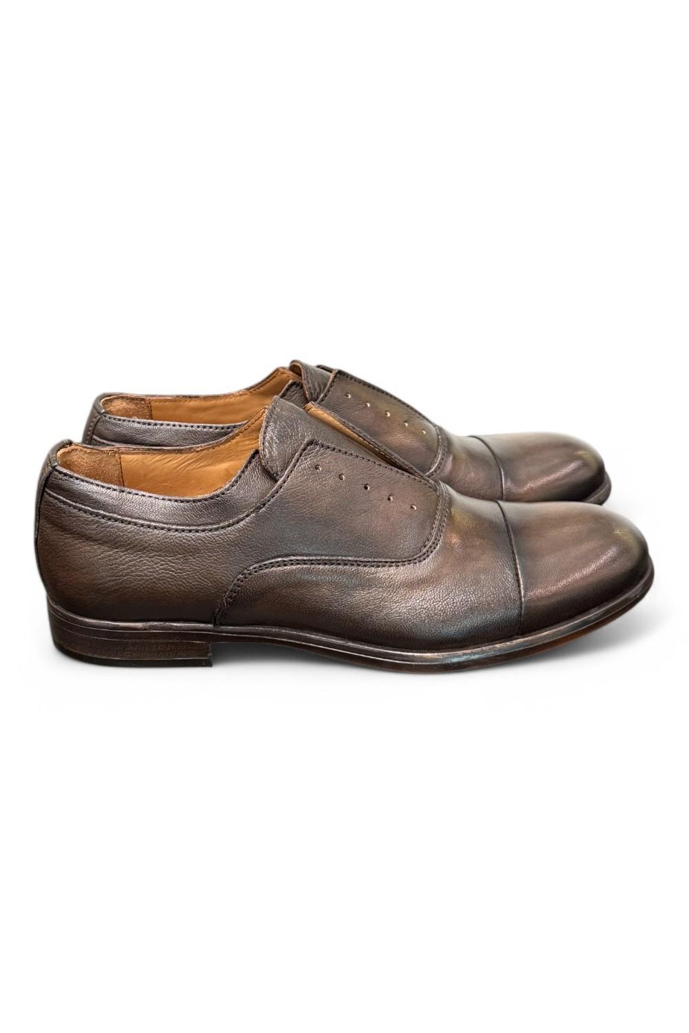 Scarpa uomo no-lace testa di moro F.lli Rennella 
