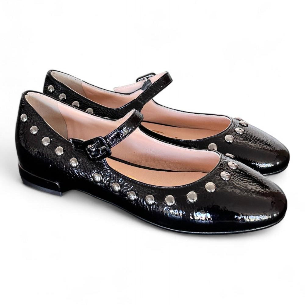Ballerina borchie vernice nera Matteo Pitti 