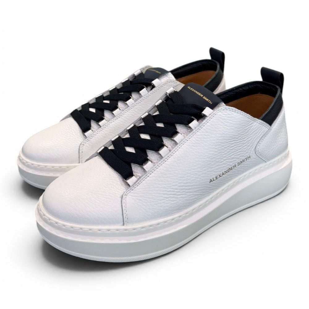 Sneaker Wembley man Alexander Smith bottalato white blu 