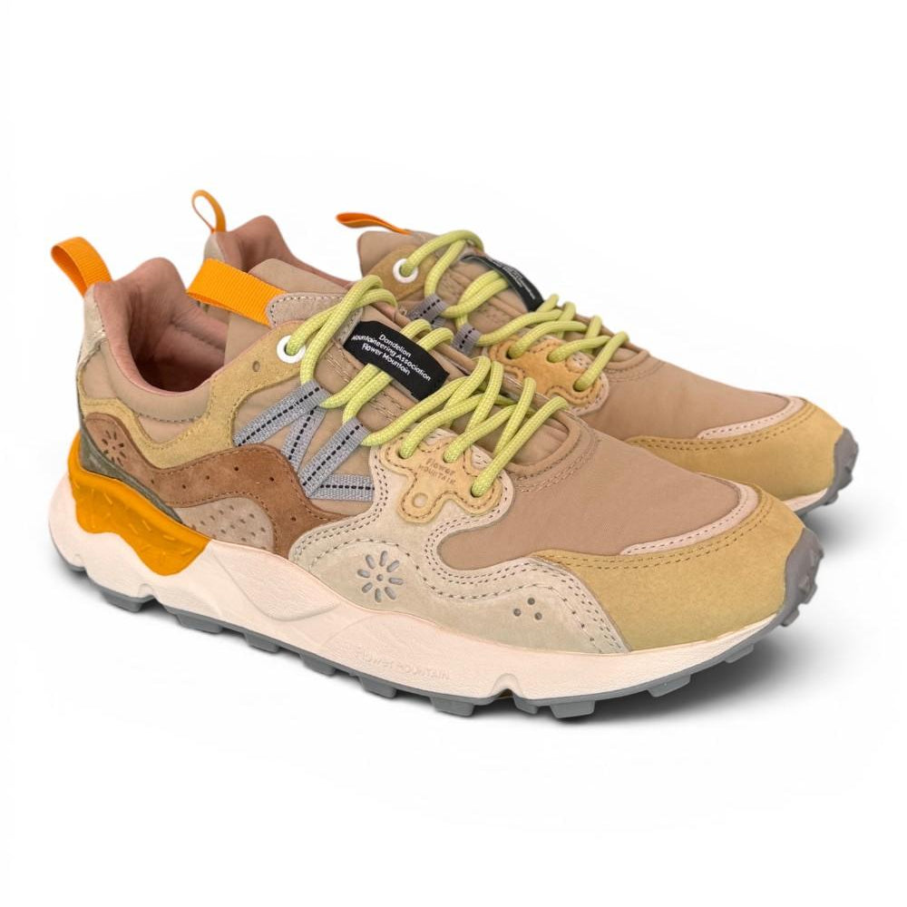 Sneaker uomo Yamano 3 1G15 beige yellow Flower Mountain 