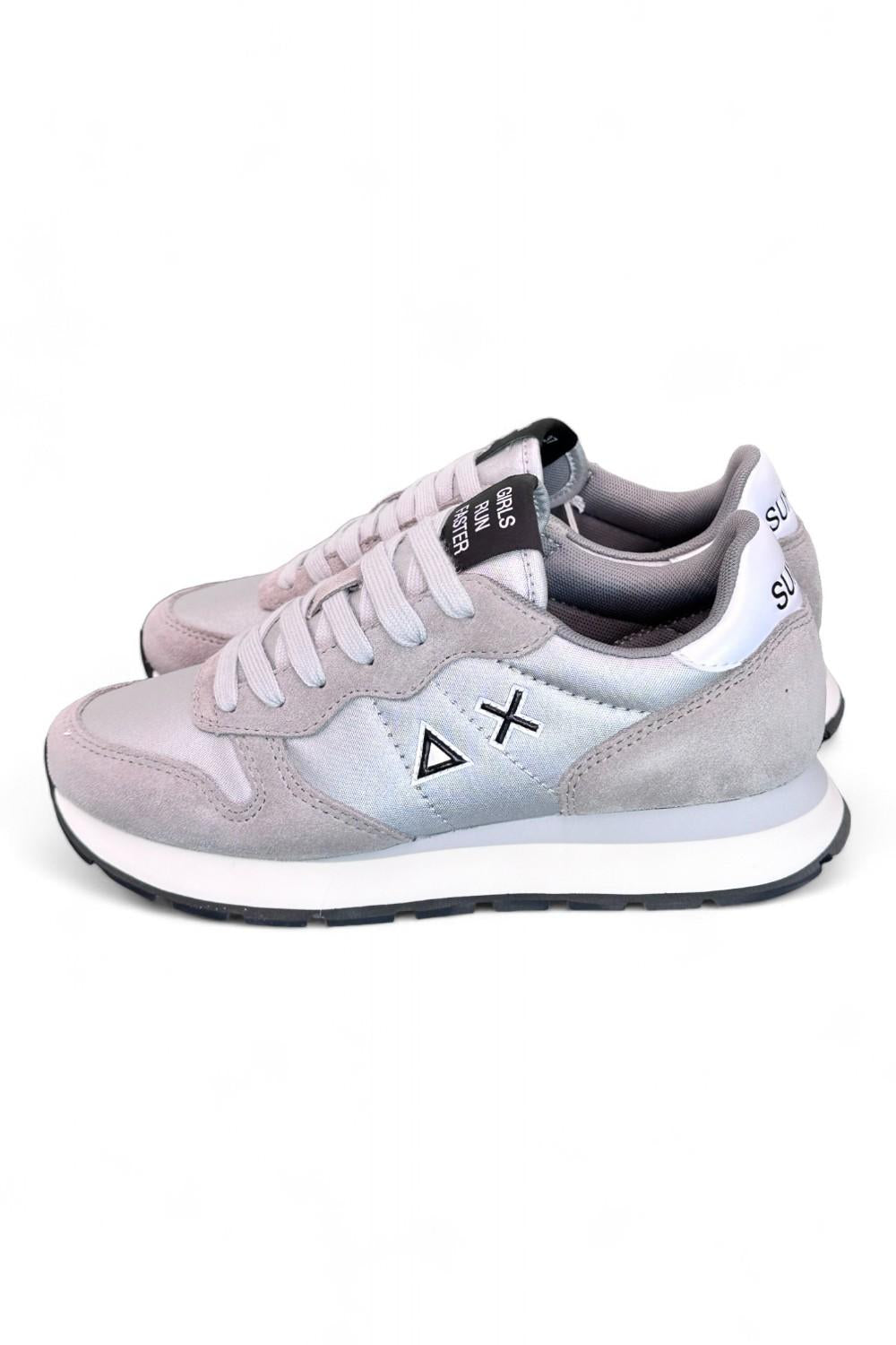 Sneaker donna Ally solid nylon argento Sun 68 