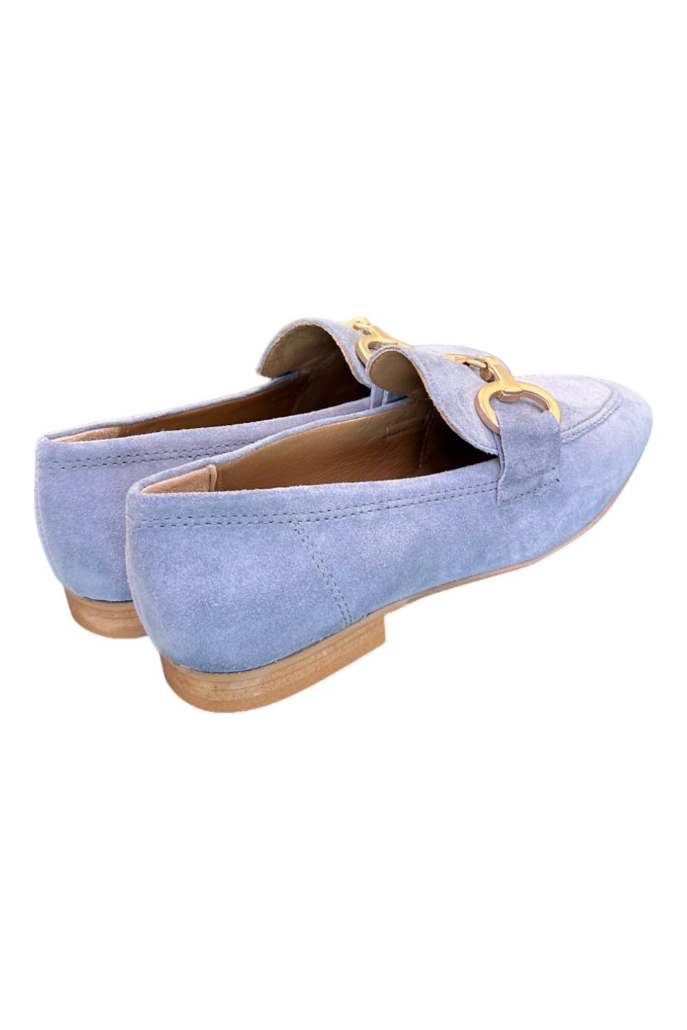 Mocassino suede cielo accessorio Francesco B. 