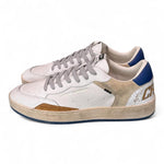 Sneaker uomo basket bianca Crime London Chelsea Oxford Blu 