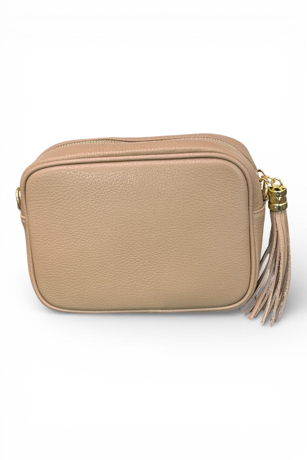 Borsina camera case pelle taupe 