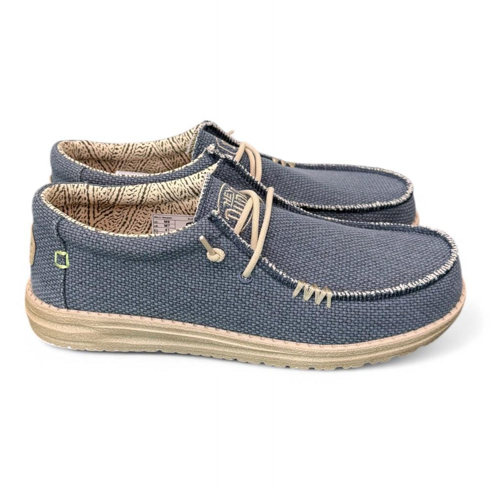 Sneaker uomo wally braided blu night Hey Dude 