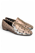 Mocassino forato pelle platino Elvio Zanon