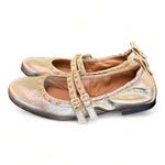 Ballerina cintini  pelle platino Dei Colli<BR/> 