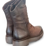 Stivaletto pieghe nabuk ingrassato moka Mjus<BR/> 
