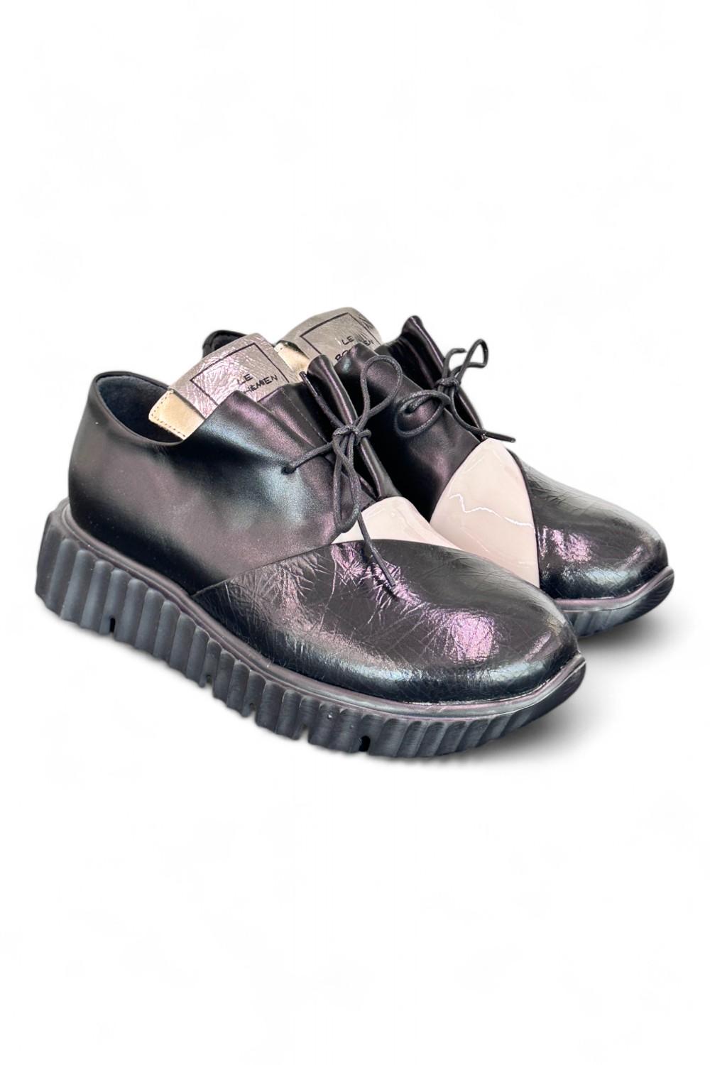 Scarpa allacciata sneaker Le Bohemien nero latte<BR/> <BR/> <BR/> 