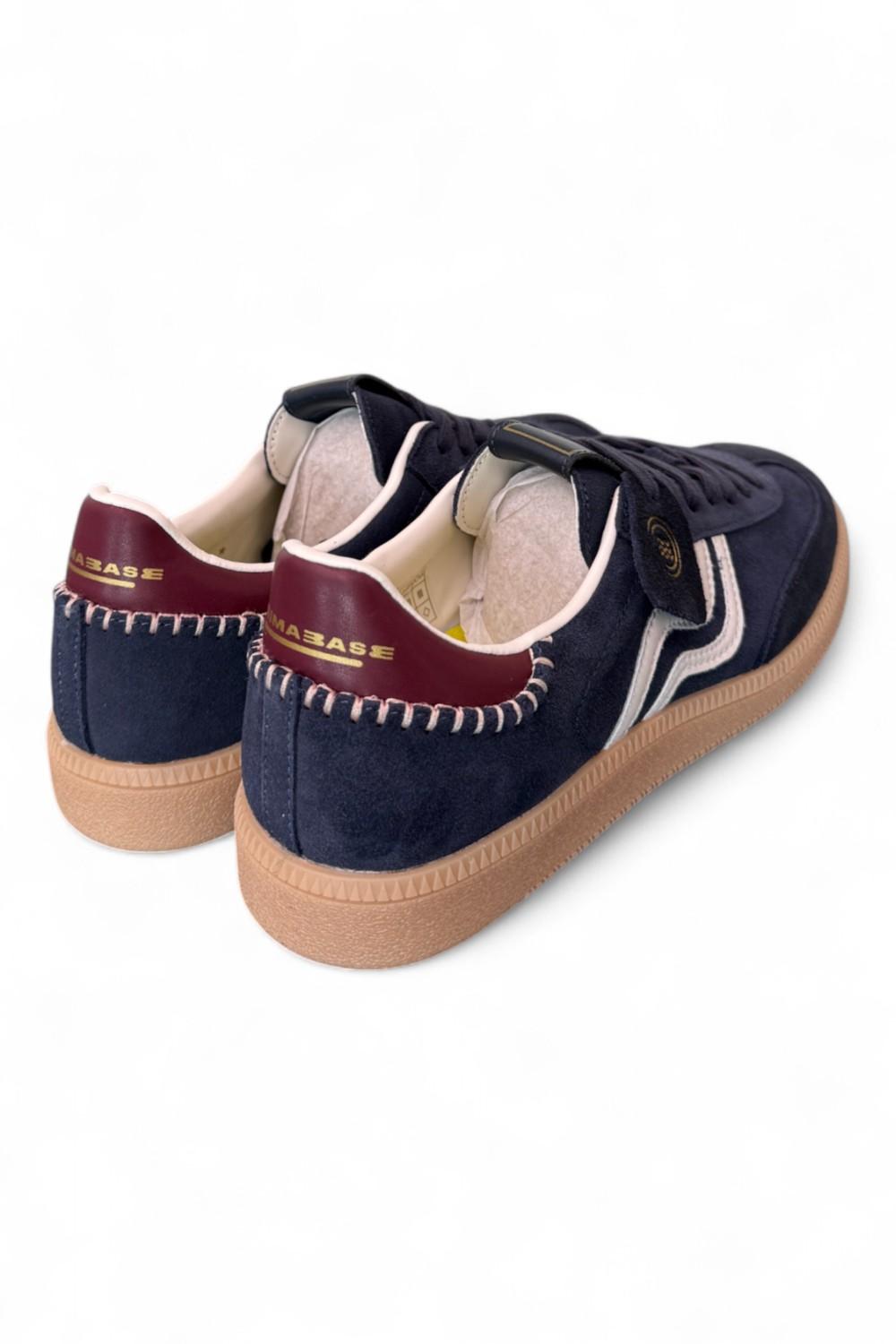 Sneaker uomo low suede blu Primabase <BR/> 