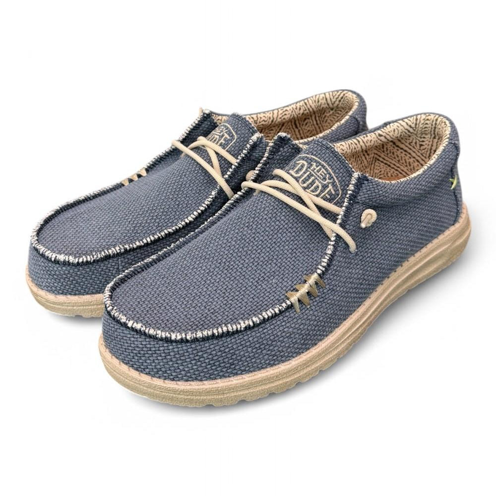 Sneaker uomo wally braided blu night Hey Dude 