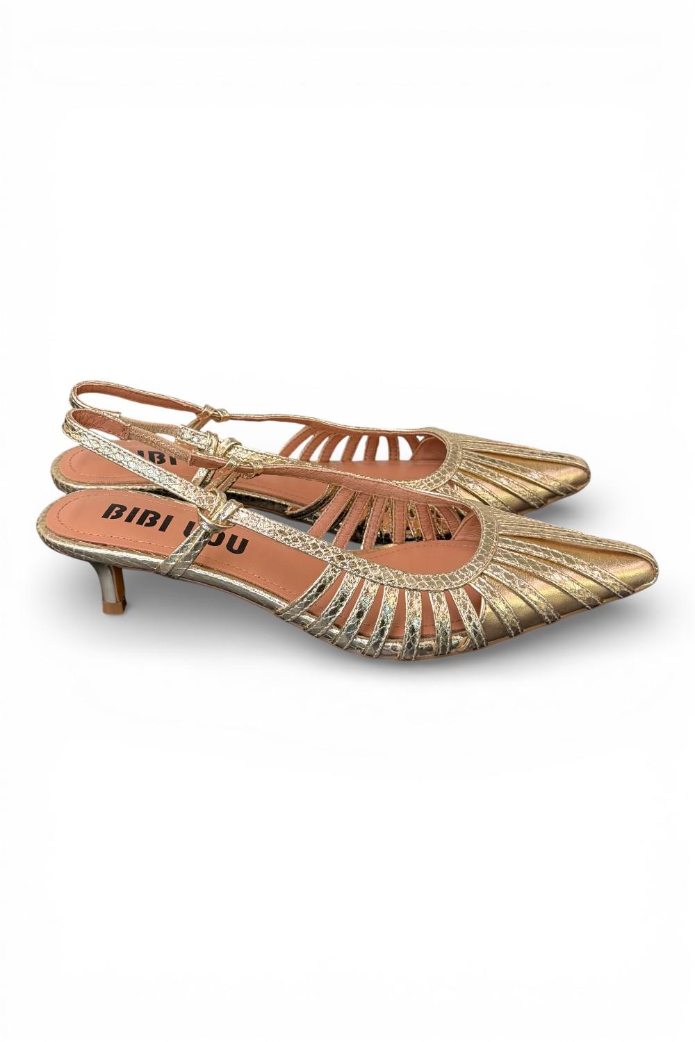 Slingback laminata oro Bibi Lou 