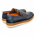 Mocassino uomo blu F.lli Rennella suola gomma 