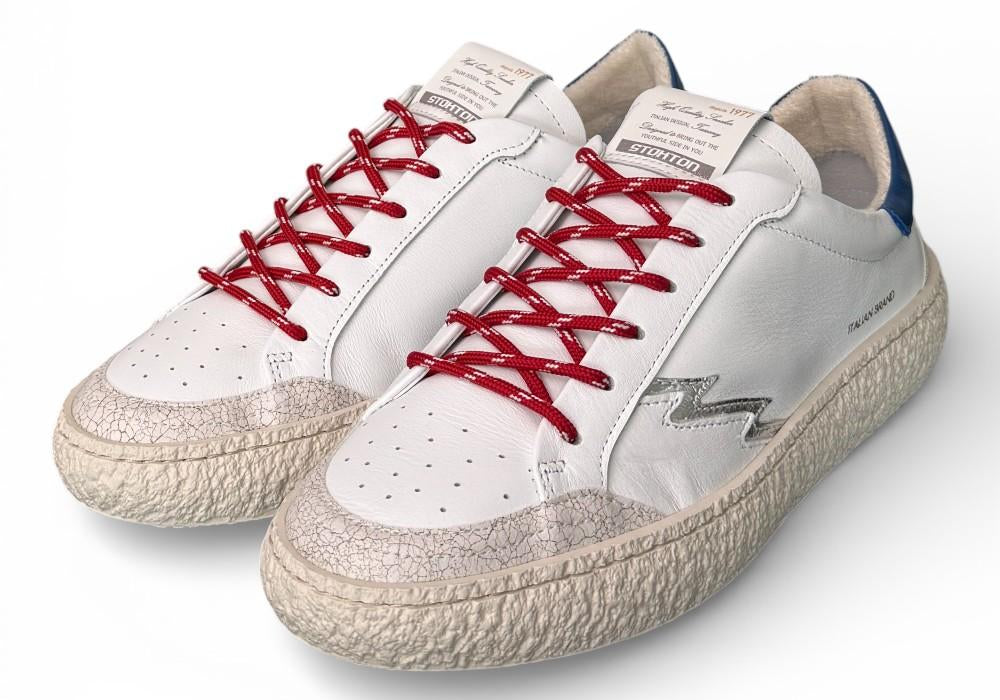 Sneaker uomo Voltio pelle bianca Stokton<BR/> 