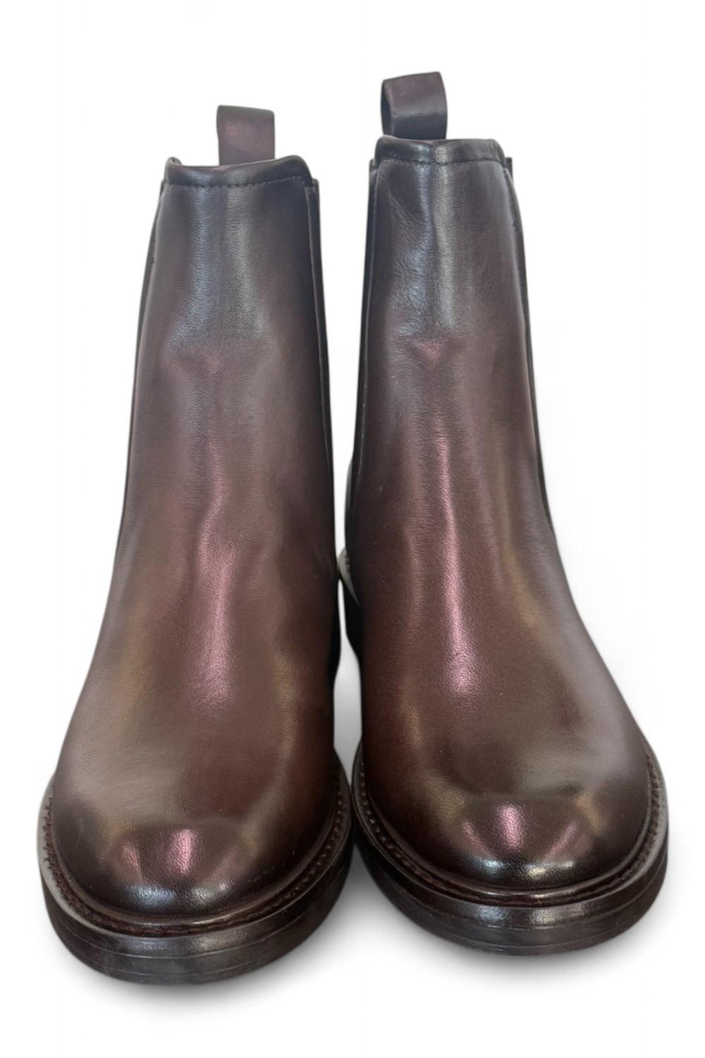 Stivaletto beatles pelle testa di moro Mjus<BR/> 