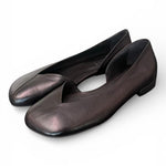 Ballerina pelle nera Cuir Noir<BR/> 