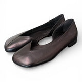 Ballerina pelle nera Cuir Noir<BR/> 