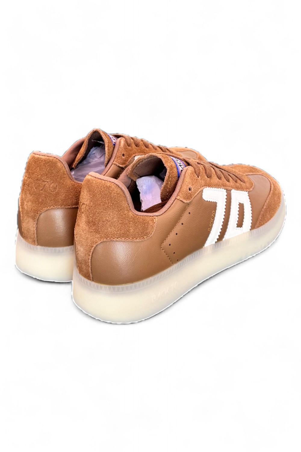 Sneaker uomo Boston Back 70 cuoio bianca 