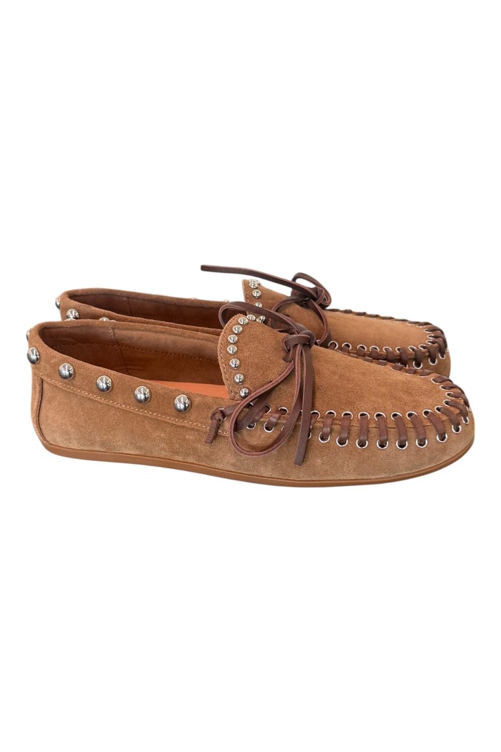 Mocassino fiocco suede sigaro Inuovo<BR/> 