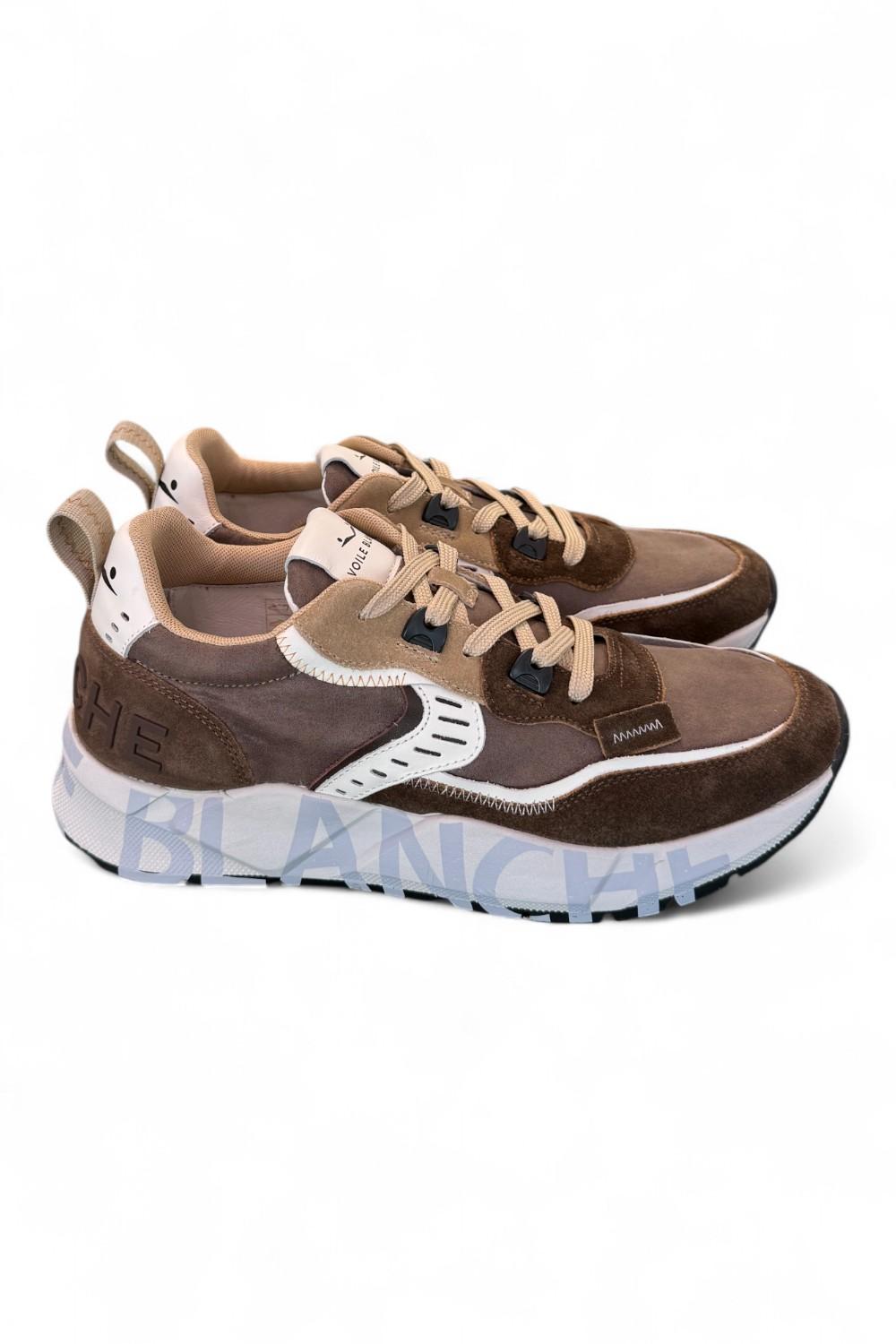 Sneaker uomo Club 01 Marrone Voile Blanche<BR/> 
