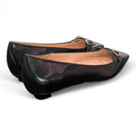 Ballerina cintino pelle nera flat Les Autres<BR/> 