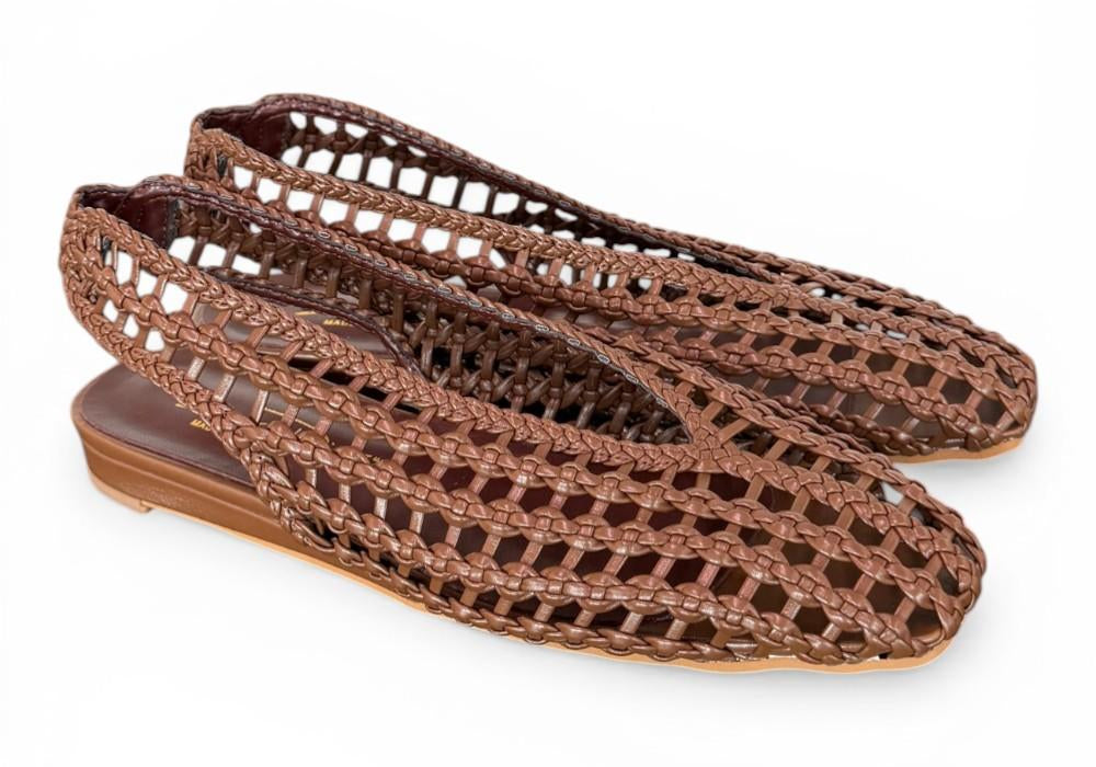 Slingback intrecciata testa di moro Bianca Di 