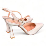 Slingback pelle burro tacco 90 Matteo Pitti<BR/> 