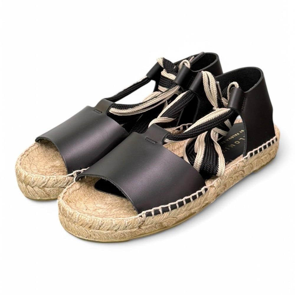 Sandalo con fascia pelle nera Palomitas<BR/> 