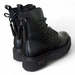 Anfibio donna pelle nera fiocco Slash Cult 