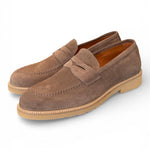 Mocassino camoscio taupe micro Exton 
