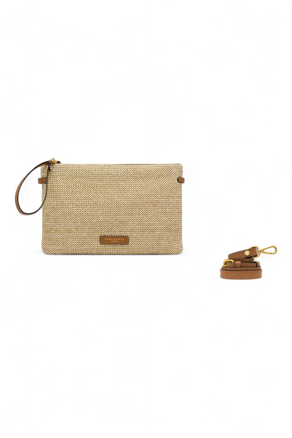 Borsa pochette Hermy rafia Gianni Chiarini<BR/> 