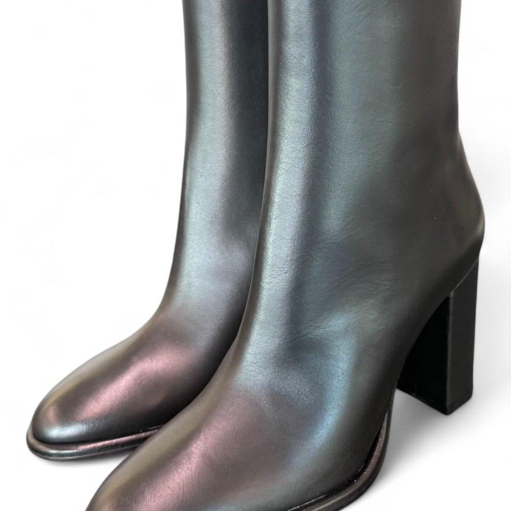 Stivaletto zip nappa nera T90 Bianca Di<BR/> 