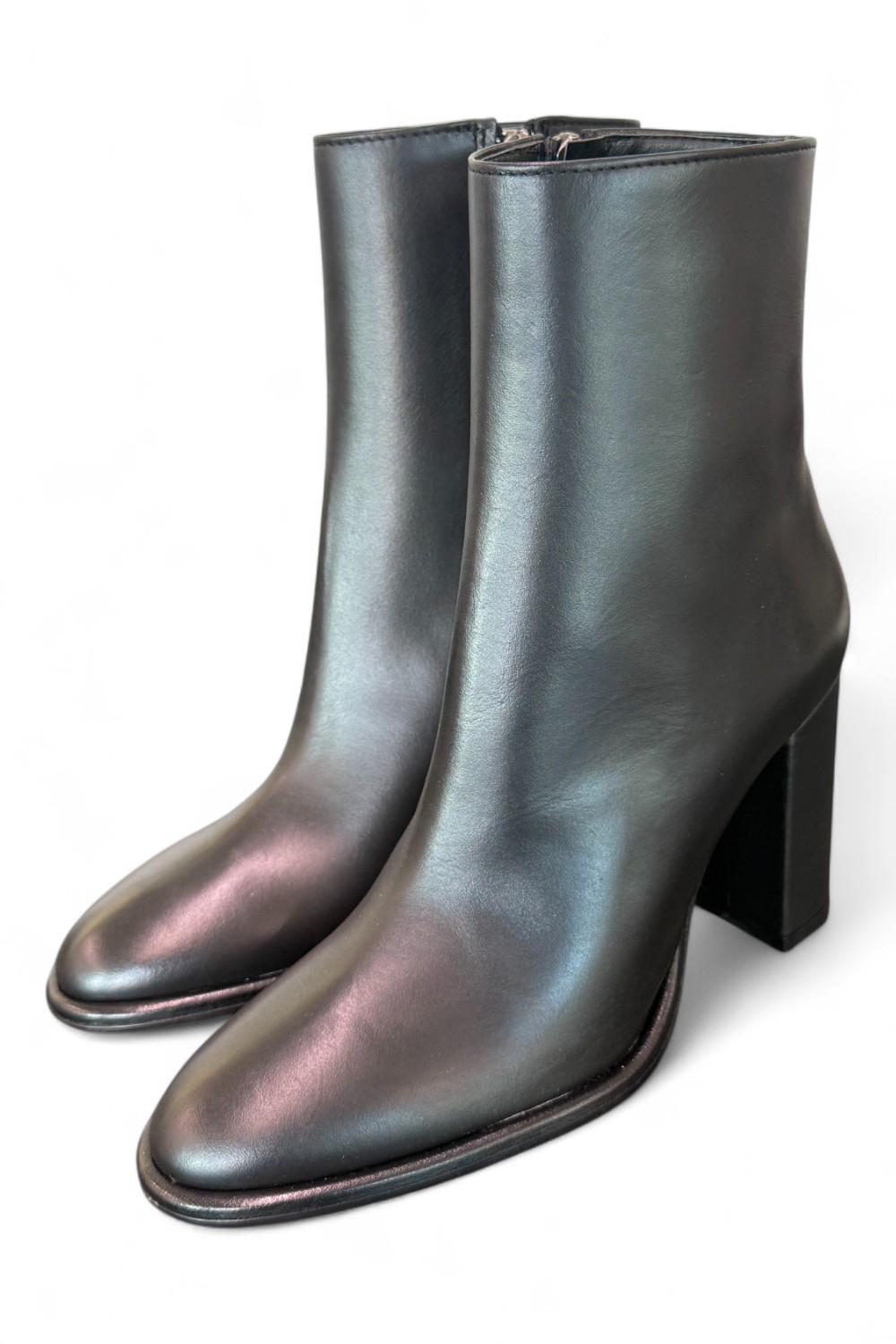 Stivaletto zip nappa nera T90 Bianca Di<BR/> 
