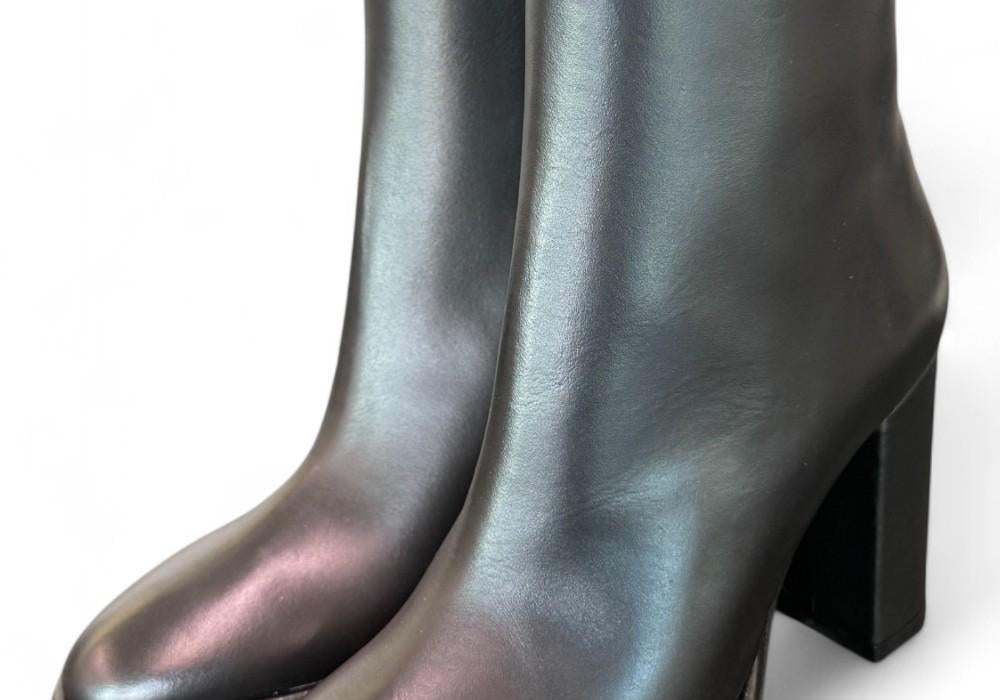 Stivaletto zip nappa nera T90 Bianca Di<BR/> 